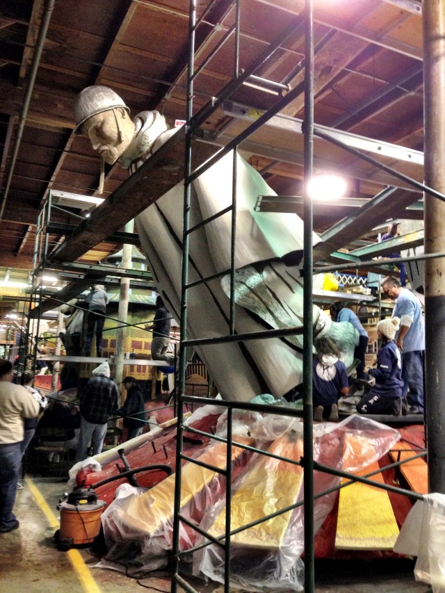 Rose Parade floats in the making at Rosemont Pavilion